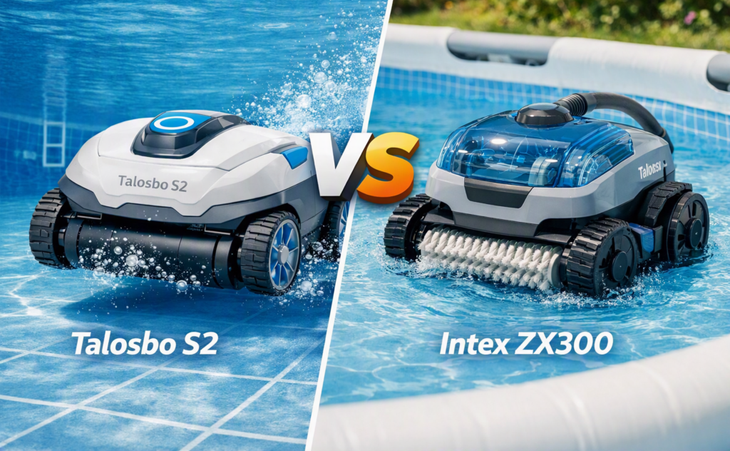 Comparaison des robots piscine Talosbo S2 et Intex ZX300