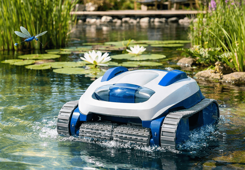 Robot piscine et piscine naturelle